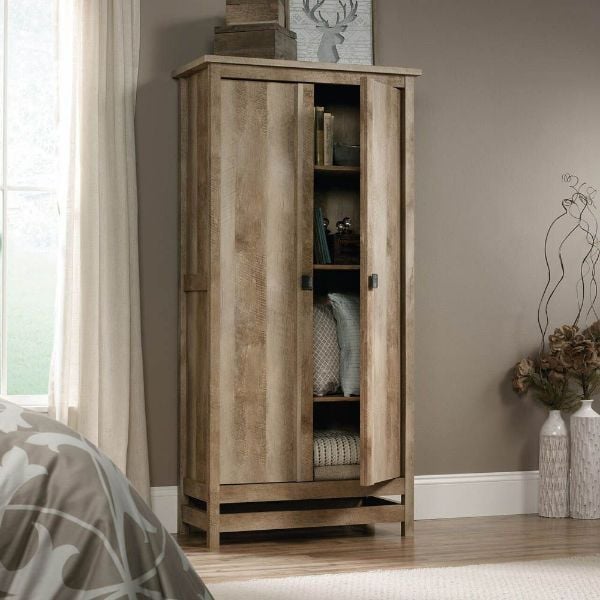 Cannery Bridge Storage Cabinet - Lintel Oak | American Home Furniture ...