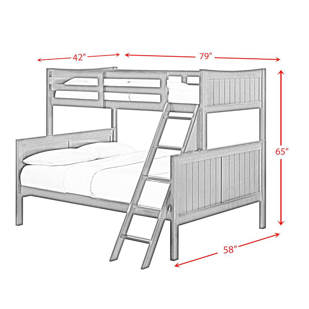 Sami Twin Over Full Bunk Bed - Gray | American Home Furniture Store and ...